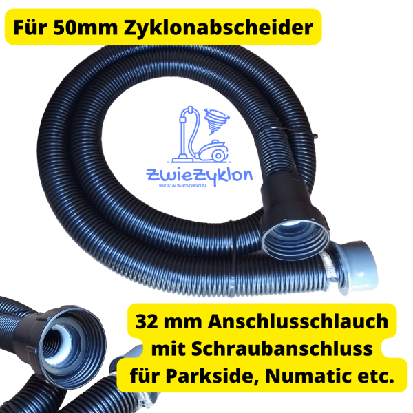 32mm Anschlussschlauch mit Gewinde-Aufnahme/Drehanschluss z.B. Numatic